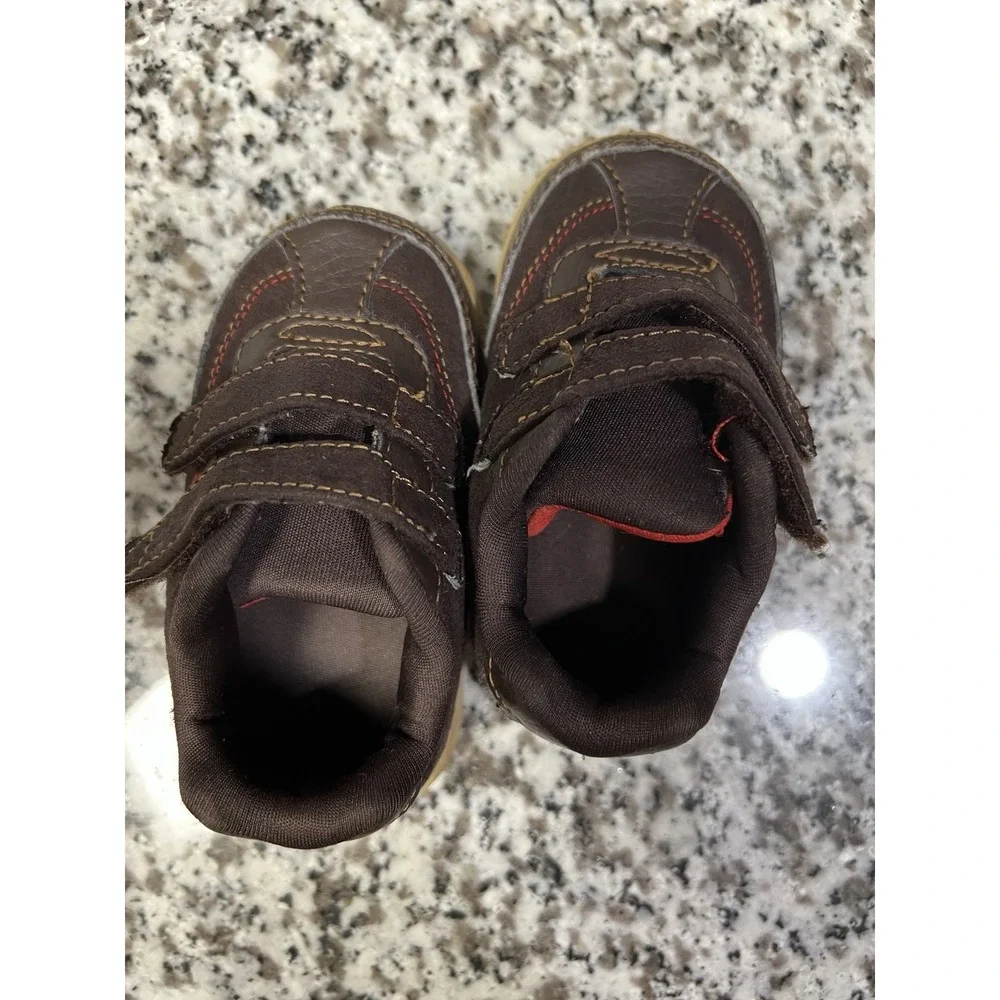 Vintage Sesame Street Elmo Kids Hook & Loop Sneakers Brown Elmo‎ Size 4W